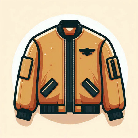 Vector illustration of a warm winter jacket with a hood on a light backgroundのイラスト素材