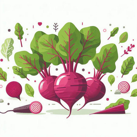 Beetroot vector illustration. Vegetable background. Beetroot vector illustration.のイラスト素材