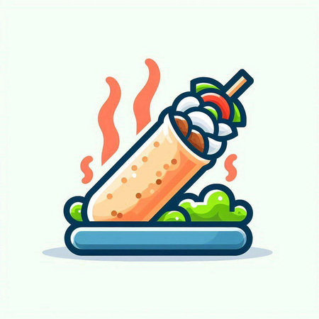 Illustration of hot dog. Fast food icon. Vector illustration.のイラスト素材