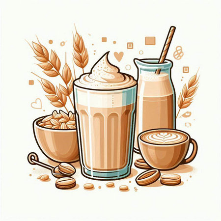 Vector illustration of a living room interior with a nightstand, books and plants.のイラスト素材