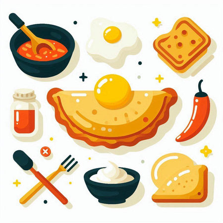 Tea time vector illustration. Tea ceremony, teapot, cup, honey, tea leaves, flowers.のイラスト素材