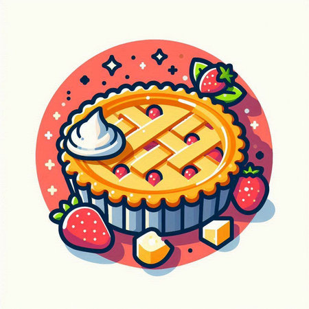 Illustration of a pair of earrings on a white background.のイラスト素材