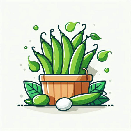 Spicy green curry soup in bowl with ingredients, vegetables and spices vector illustrationのイラスト素材