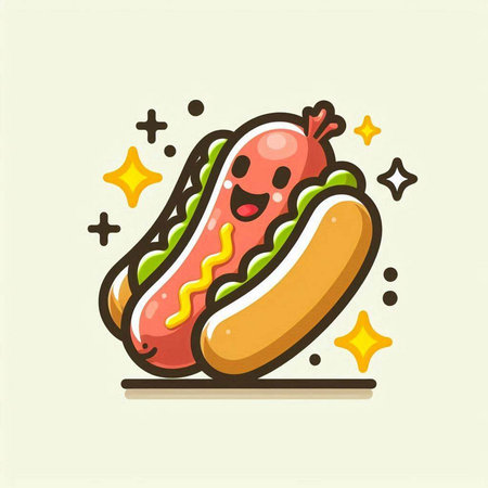 Vector illustration of Santa Claus in the winter forest. Flat style.のイラスト素材