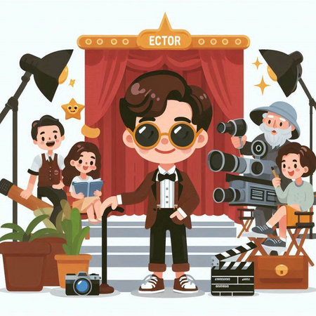 Fruit milkshake with ice cream and berries. Vector illustrationのイラスト素材