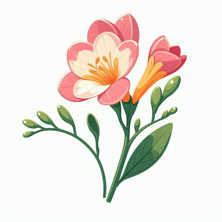 Bouquet of spring flowers on a white background. Vector illustration.のイラスト素材