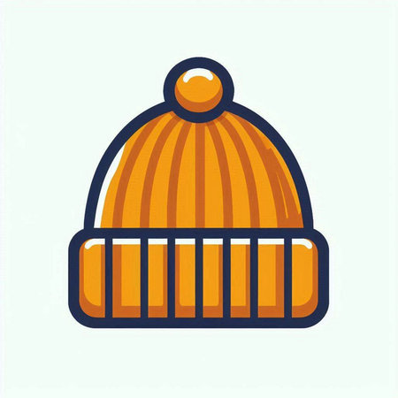 Winter hat. Vector illustration. Isolated on a white background.のイラスト素材