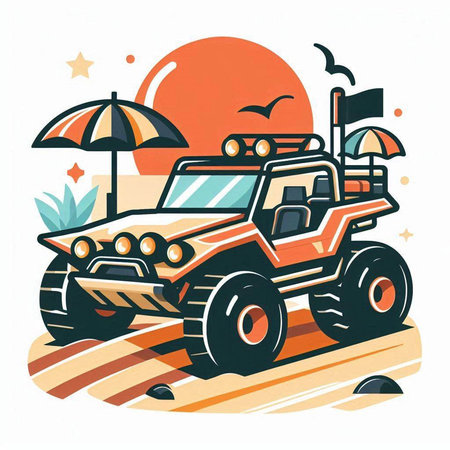 Kayaking in the mountains. Sport and recreation. Vector illustration.のイラスト素材