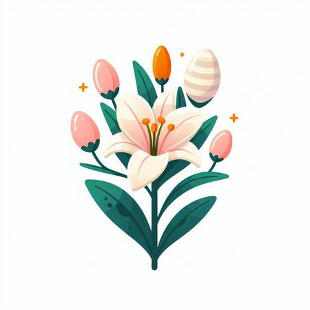 Illustration of spaghetti in a clay bowl with ingredients for cooking.のイラスト素材