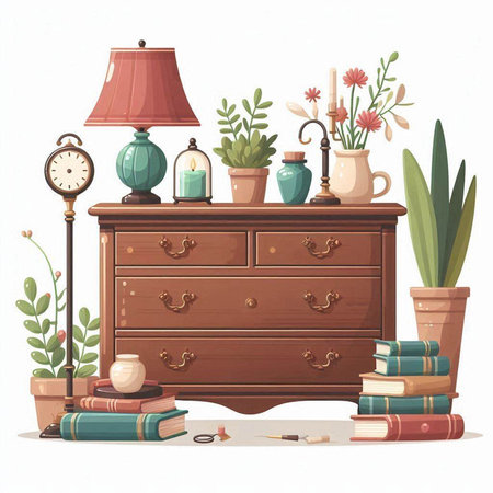 Business people working in the office. Vector illustration in flat style.のイラスト素材