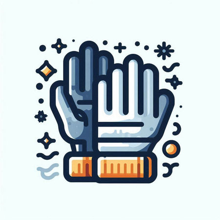 Gloves icon. Vector illustration. Isolated on white background.のイラスト素材