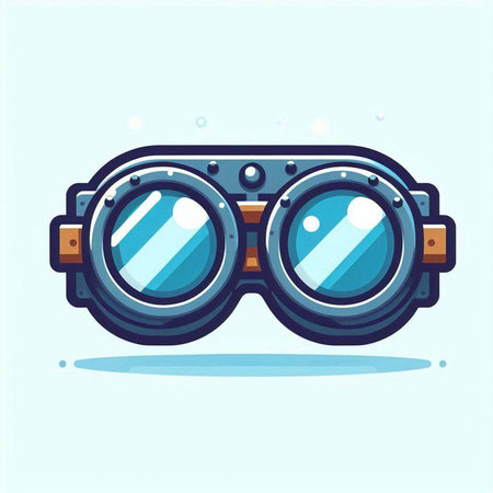 Binoculars icon. Vector illustration. Flat design style.のイラスト素材