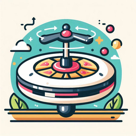 Drone flying on the air. Vector illustration in flat style.のイラスト素材