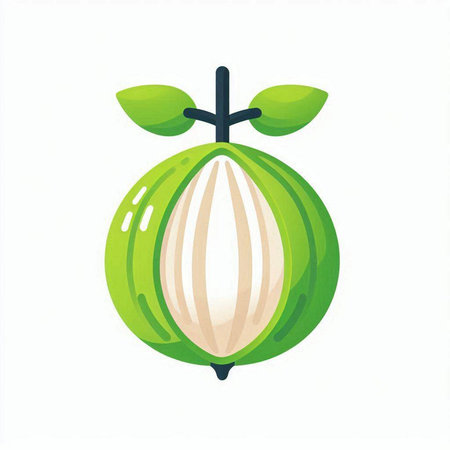 Citrus fruit icon. Vector illustration in flat style. Isolated on white background.のイラスト素材