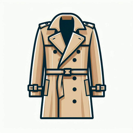 Vector illustration of a coat. Isolated on a white background.のイラスト素材