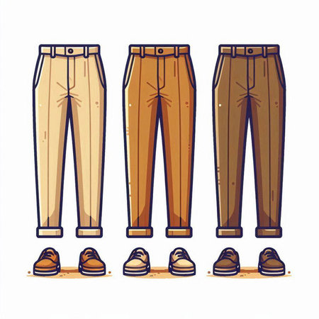 Men's casual clothes. Vector illustration of men's casual clothes.のイラスト素材