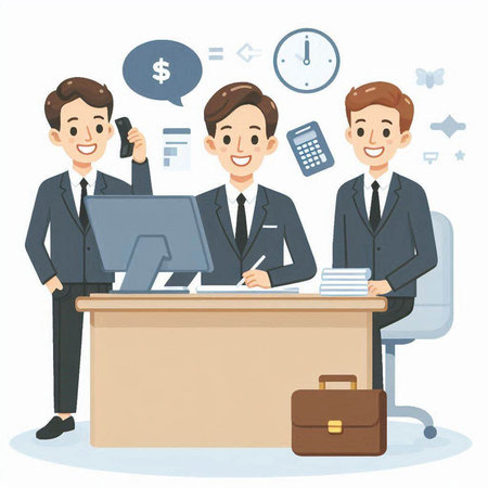 Bicyclists in the mountains. Flat style vector illustration.のイラスト素材