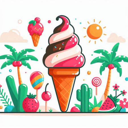 Spaghetti with tomato sauce in a bowl. Cartoon vector illustration.のイラスト素材