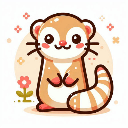Cute hamster vector illustration. Cute cartoon animal character.のイラスト素材