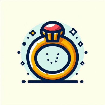Wedding ring icon, vector illustration. Flat design style.のイラスト素材