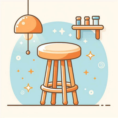 Vector illustration of children's room. Furniture in flat style.のイラスト素材
