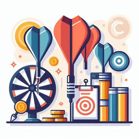 Vector illustration in flat linear style on the theme of business success.のイラスト素材