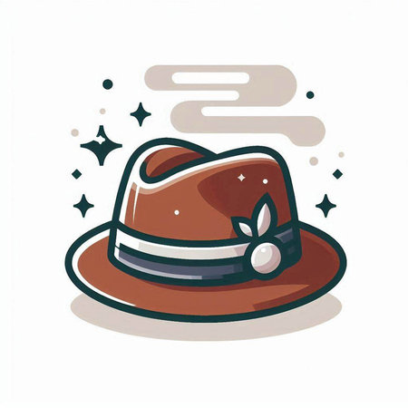Illustration of a hat on a white background. Vector illustration.のイラスト素材