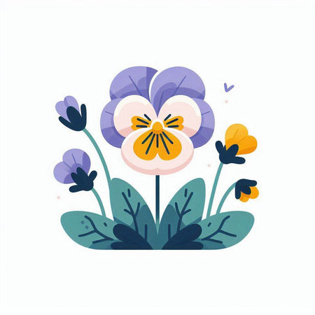 Flowers in the garden. Vector illustration in a flat style.のイラスト素材
