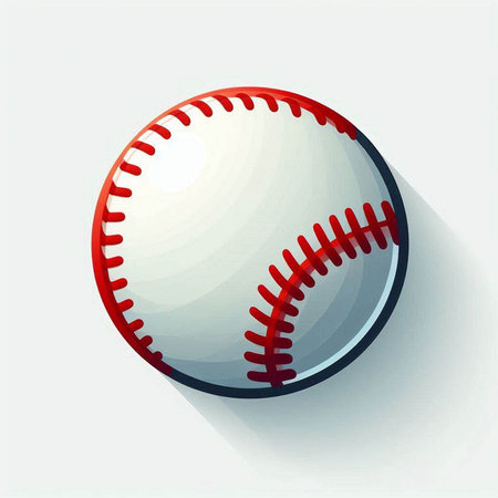 Baseball ball, vector illustration, flat style. Eps 10.のイラスト素材