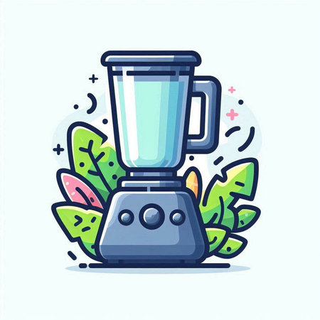 Blender icon in flat design style. Juicer vector illustration.のイラスト素材