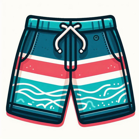 Swimming trunks. Vector illustration of a swimming trunks.のイラスト素材