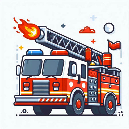 Seagulls and marine elements. Vector illustration in cartoon style.のイラスト素材