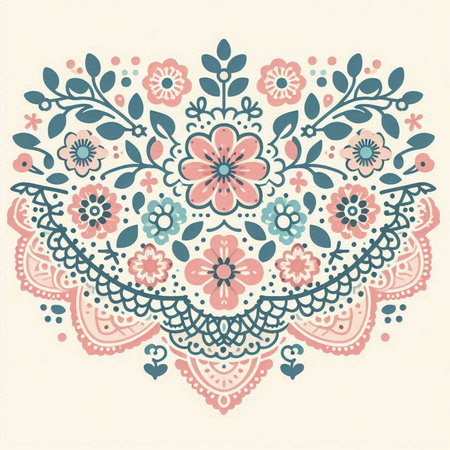 Mandala. Ethnic decorative element. Hand drawn backdrop. Islam, Arabic, Indian, ottoman motifs. Boho style.のイラスト素材