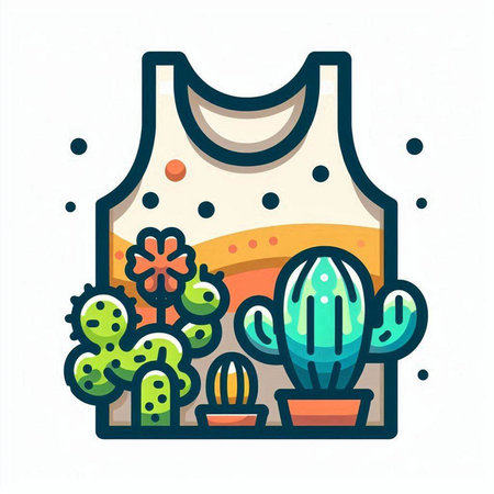 Vector illustration of sport tank top in vintage engraving style.のイラスト素材