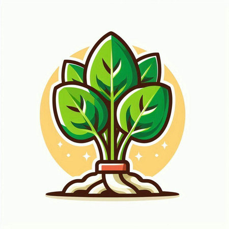 Cauliflower in bowl with green leafs. Vector illustration.のイラスト素材
