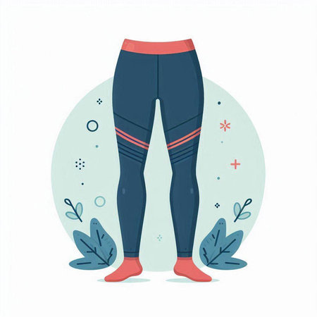 Fitness vector illustration in flat style. Woman in sportswear.のイラスト素材