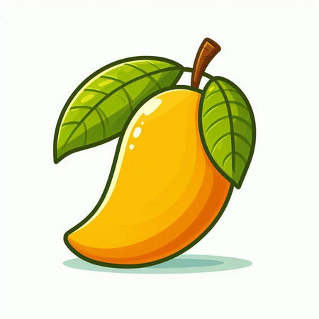 Illustration of a slice of orange with leaves on a white backgroundのイラスト素材