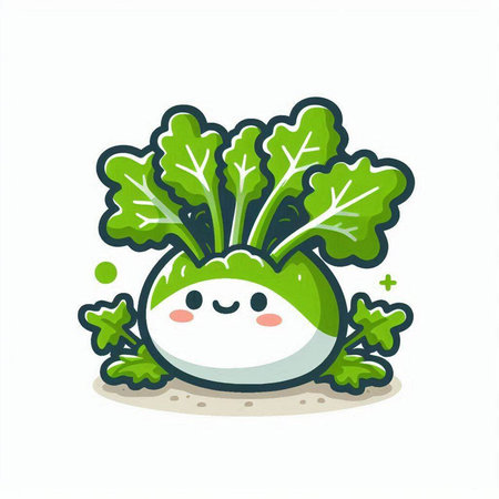 Lettuce in a pot. Vector illustration in flat style.のイラスト素材