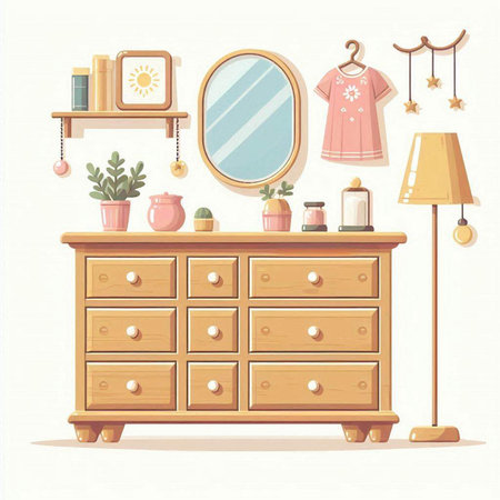 Donut with sprinkles on a white background. Vector illustration.のイラスト素材