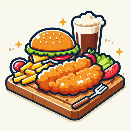 Vector illustration of a chest of drawers. Furniture in cartoon style.のイラスト素材