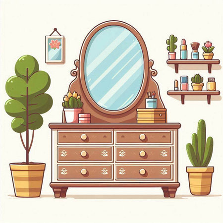 Illustration of a female doctor in front of a medical background.のイラスト素材