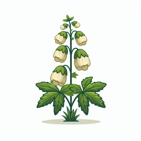 Illustration of a lily-of-the-valley plantのイラスト素材