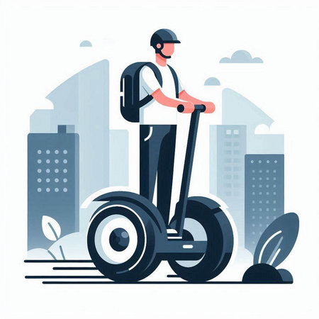 Vector illustration of car on the background of the city and cars.のイラスト素材