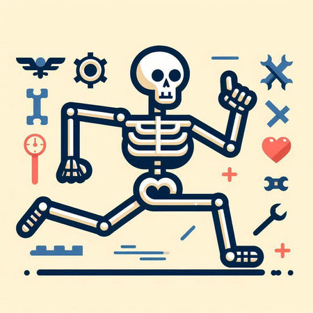 Winter sports and recreation. Skating. Vector illustration in a flat style.のイラスト素材