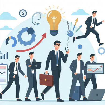 Vector illustration of online gaming concept. People playing video games on laptops and tablets.のイラスト素材