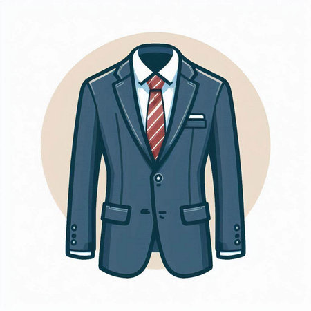 Womens suit. Vector illustration of a man's suit.のイラスト素材