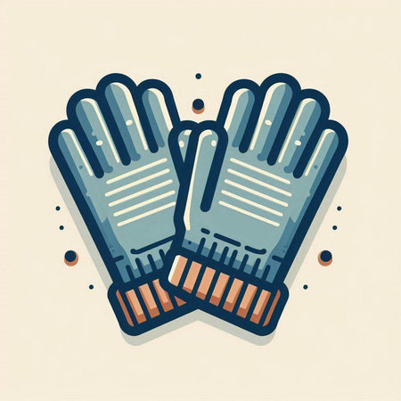 Vector illustration of protective gloves. Hand drawn doodle style.のイラスト素材