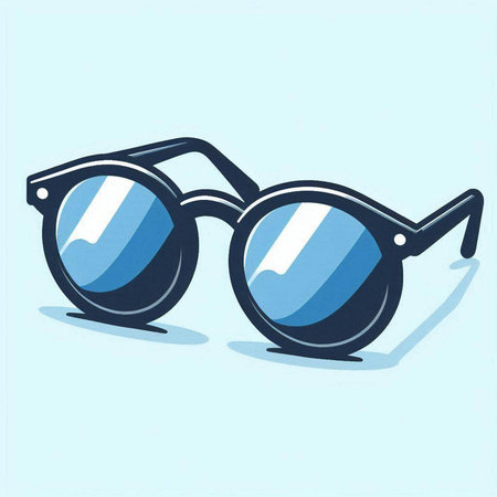 Sunglasses isolated on blue background. Vector illustration. Eps 10.のイラスト素材