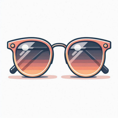 Sunglasses cartoon icon. Vector illustration isolated on white background.のイラスト素材