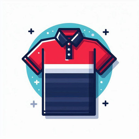 Polo shirt icon. Vector illustration of a polo shirt.のイラスト素材